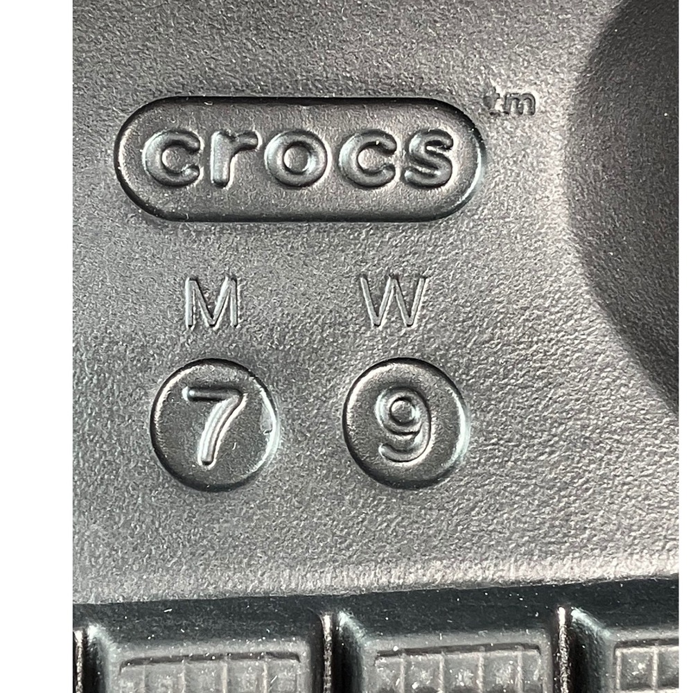 Crocs Stomp Loafer Black Platform Chunky Lug Sole Shoes Mens 7 Womens 9 - Picture 7 of 7